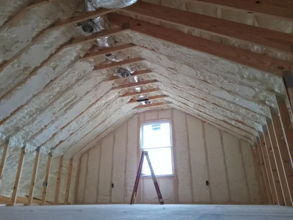Spray foam roofing application for Crawl Space Insulation project in Laurel
